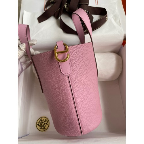 Hermes In The Loop 18 Handmade Bag in Mauve Sylvestre Clemence Leather Hermes In The Loop 18 Handmade Bag in Mauve Sylvestre Clemence Leather