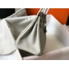 Hermes Birkin 30 Bag in Pearl Grey Clemence Leather with GHW