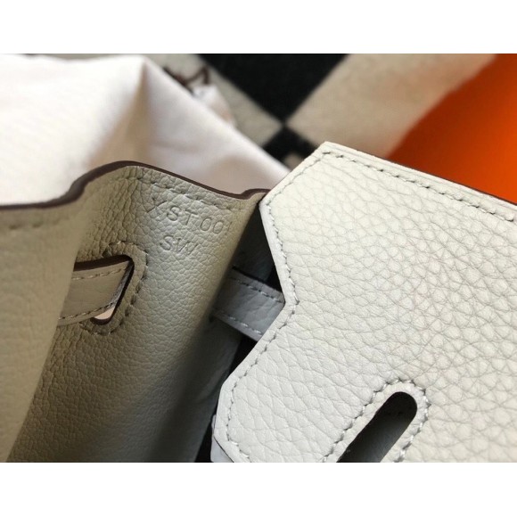Hermes Birkin 30 Bag in Pearl Grey Clemence Leather with GHW Hermes Birkin 30 Bag in Pearl Grey Clemence Leather with GHW