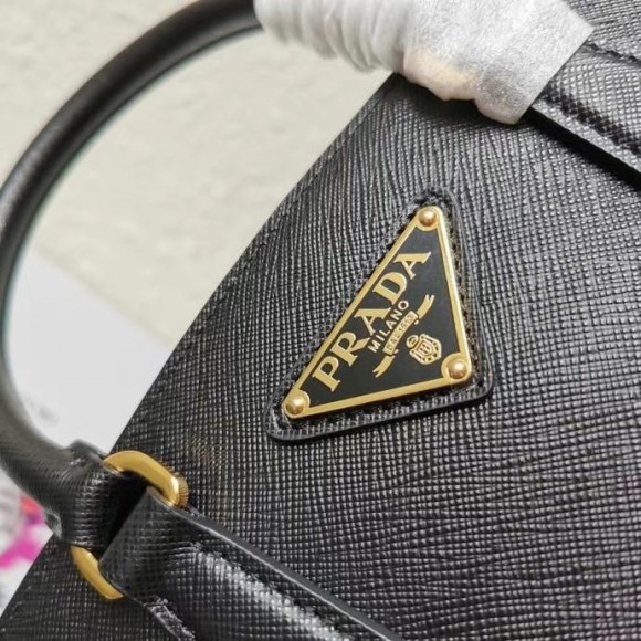 Prada Galleria Mini Bag In Black Saffiano Leather Prada Galleria Mini Bag In Black Saffiano Leather