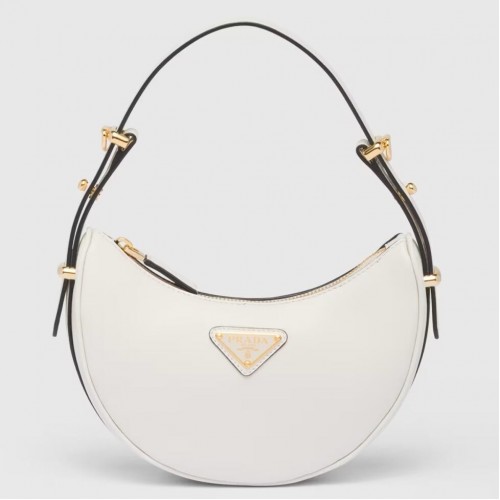 Prada Arque Mini Shoulder Bag in White Leather