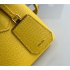 Prada Double Mini Bag In Yellow Saffiano Leather