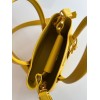 Prada Double Mini Bag In Yellow Saffiano Leather