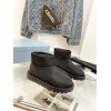 Prada Booties in Black Nylon Fabric