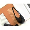 Prada Arque Shoulder Bag in Black Leather