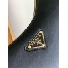 Prada Arque Shoulder Bag in Black Leather