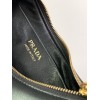 Prada Arque Shoulder Bag in Black Leather