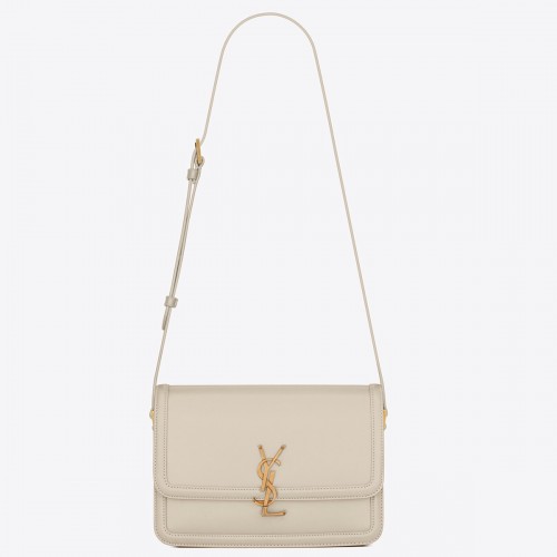 Saint Laurent Medium Solferino Bag In White Calfskin Saint Laurent Medium Solferino Bag In White Calfskin