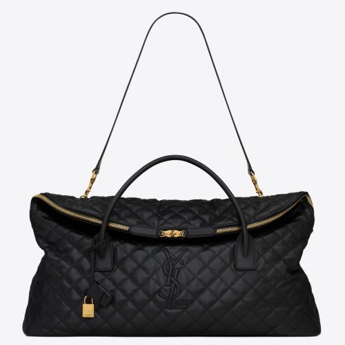 Saint Laurent Es Giant Travel Bag In Black Quilted Leather Saint Laurent Es Giant Travel Bag In Black Quilted Leather