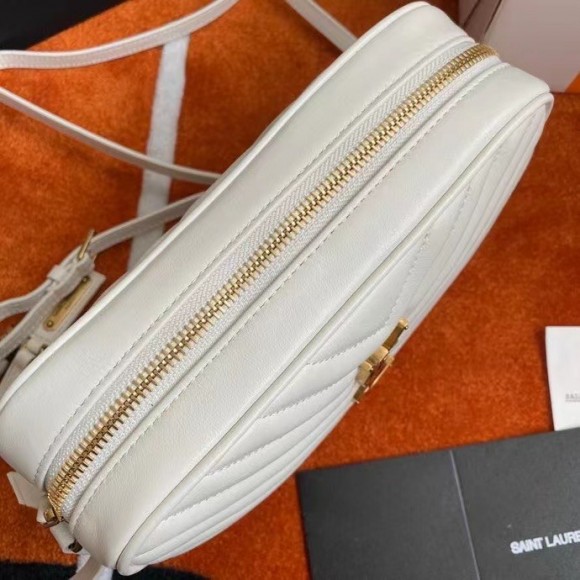 Saint Laurent Lou Camera Bag In White Quilted Leather Saint Laurent Lou Camera Bag In White Quilted Leather
