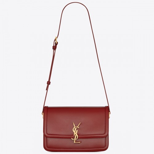Saint Laurent Medium Solferino Bag In Red Calfskin