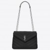 Saint Laurent LouLou Small Chain Bag In Noir Quilted Calfskin