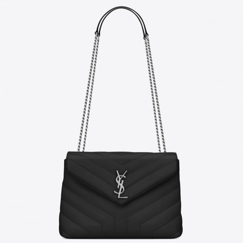 Saint Laurent LouLou Small Chain Bag In Noir Quilted Calfskin Saint Laurent LouLou Small Chain Bag In Noir Quilted Calfskin