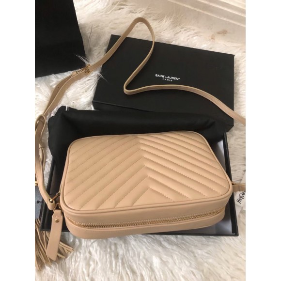 Saint Laurent Lou Camera Bag In Beige Quilted Leather Saint Laurent Lou Camera Bag In Beige Quilted Leather