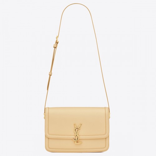 Saint Laurent Medium Solferino Bag In Beige Calfskin Saint Laurent Medium Solferino Bag In Beige Calfskin