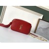 Saint Laurent Lou Mini Bag In Red Calfskin