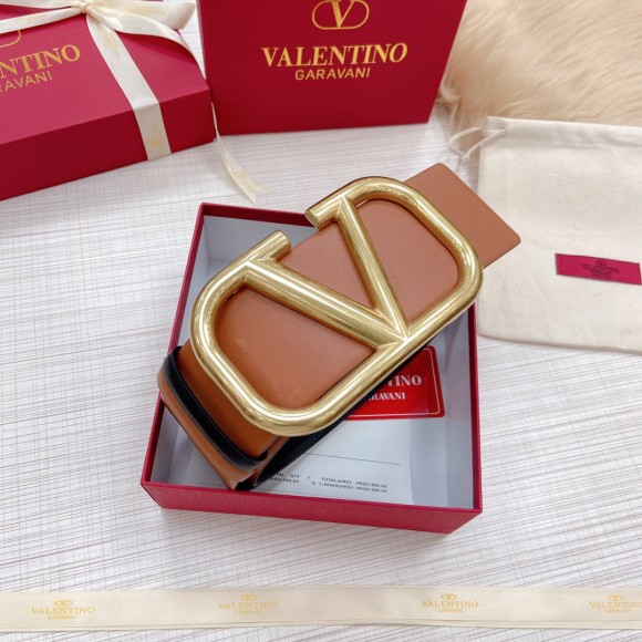 Valentino VLogo Reversible Belt 70mm in Brown and Black Calfskin Valentino VLogo Reversible Belt 70mm in Brown and Black Calfskin