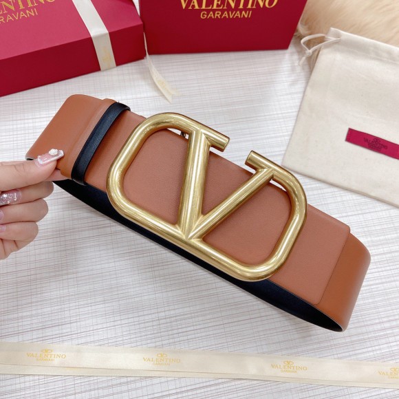 Valentino VLogo Reversible Belt 70mm in Brown and Black Calfskin Valentino VLogo Reversible Belt 70mm in Brown and Black Calfskin
