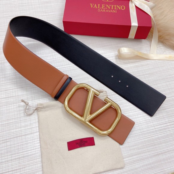 Valentino VLogo Reversible Belt 70mm in Brown and Black Calfskin Valentino VLogo Reversible Belt 70mm in Brown and Black Calfskin
