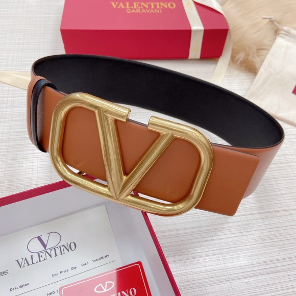 Valentino VLogo Reversible Belt 70mm in Brown and Black Calfskin Valentino VLogo Reversible Belt 70mm in Brown and Black Calfskin