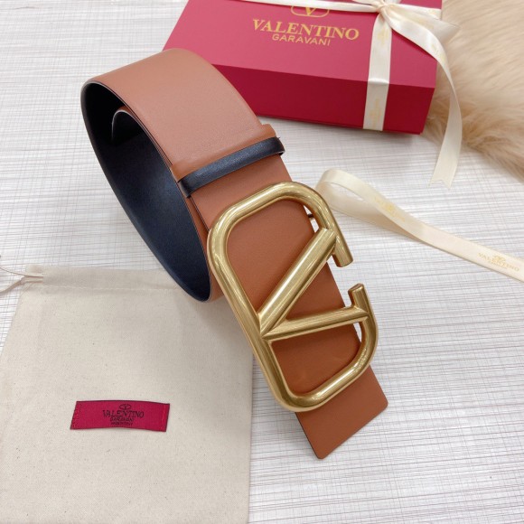 Valentino VLogo Reversible Belt 70mm in Brown and Black Calfskin Valentino VLogo Reversible Belt 70mm in Brown and Black Calfskin