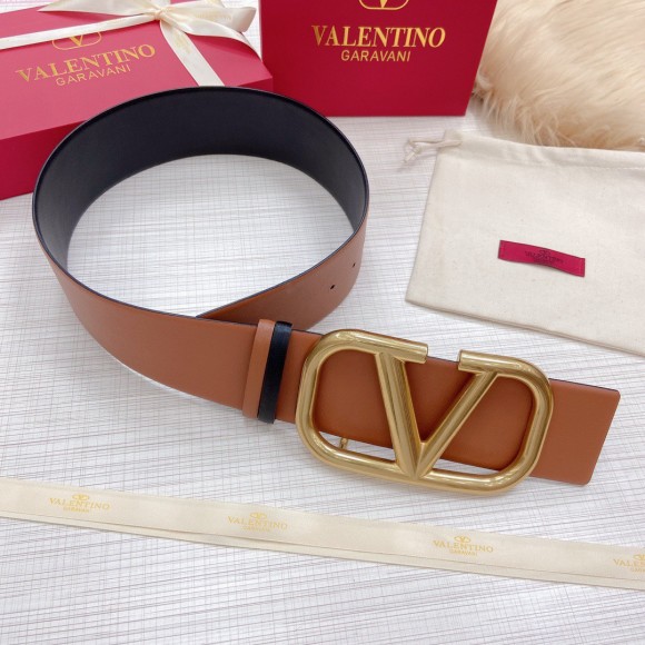Valentino VLogo Reversible Belt 70mm in Brown and Black Calfskin Valentino VLogo Reversible Belt 70mm in Brown and Black Calfskin